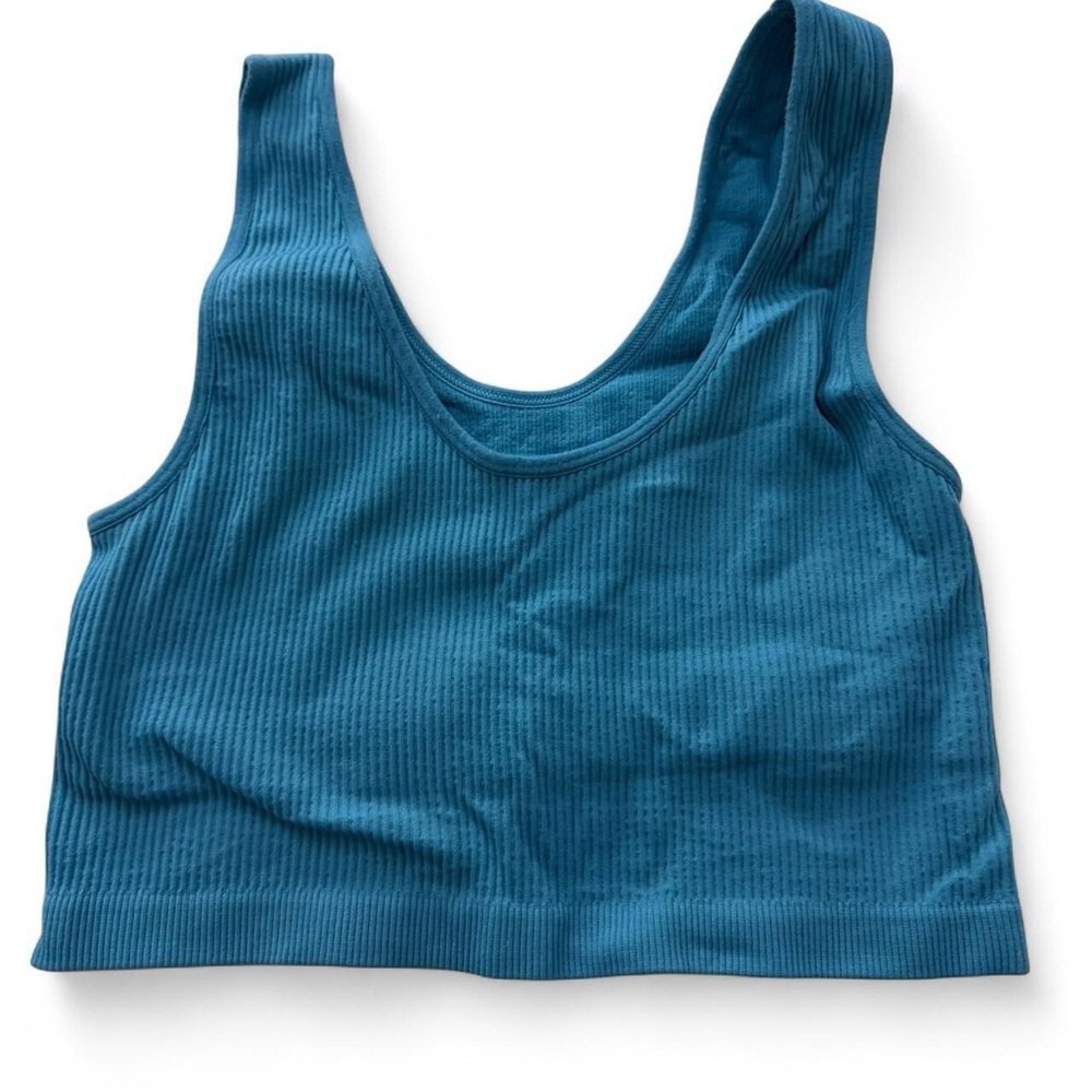 Forever 21 Teal Ribbed Sleeveless Top